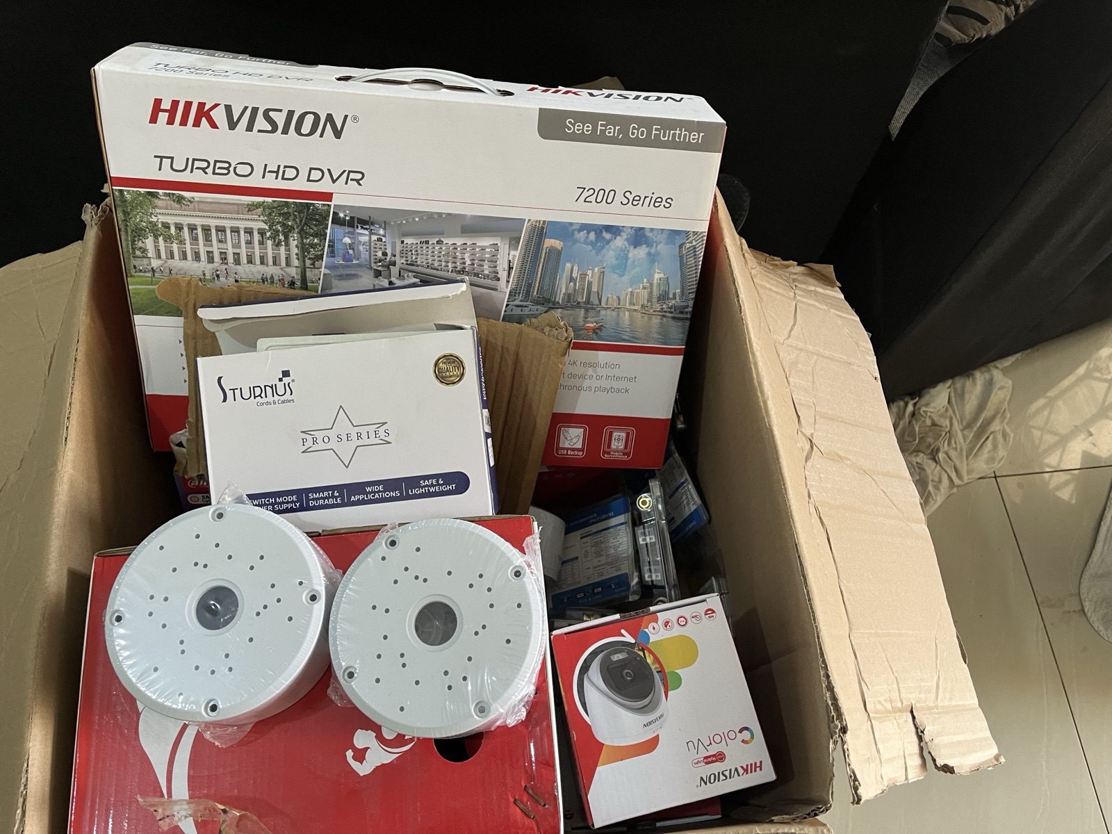 Hikvision dome camera equipment for the CCTV installation